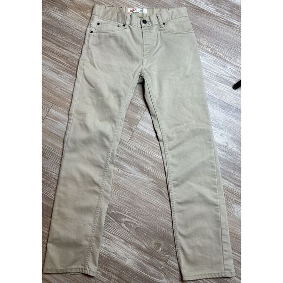 Levi's Other - Levis Size 20reg Boys Youth Jeans 511 Slim Performance Mid Rise Beige Denim